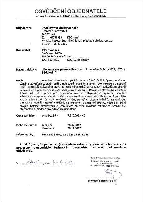 První bytové družstvo, Kolín